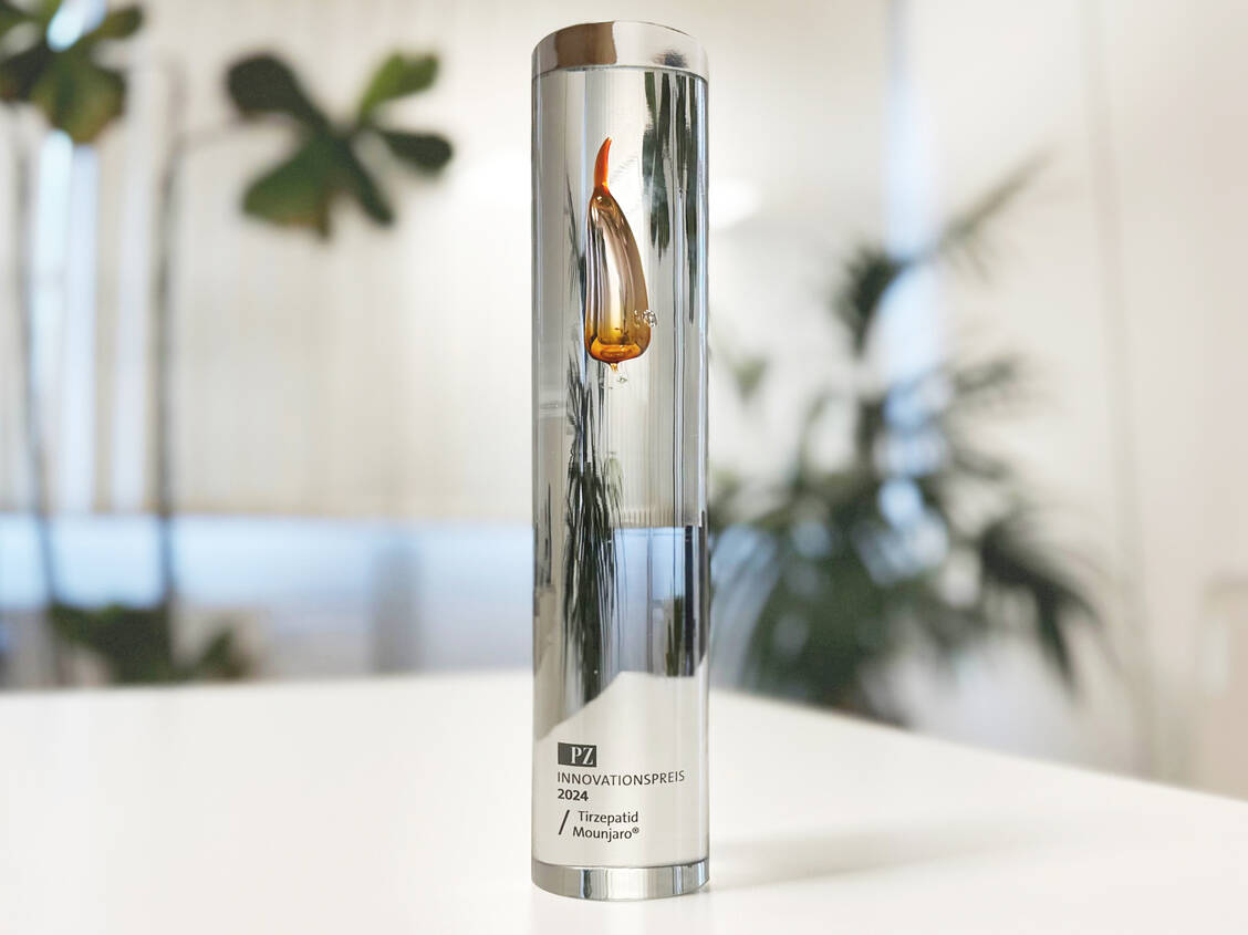 Der PZ-Innovationspreis hat seit diesem Jahr ein neues Design. / Foto: PZ/Jens Ripperger