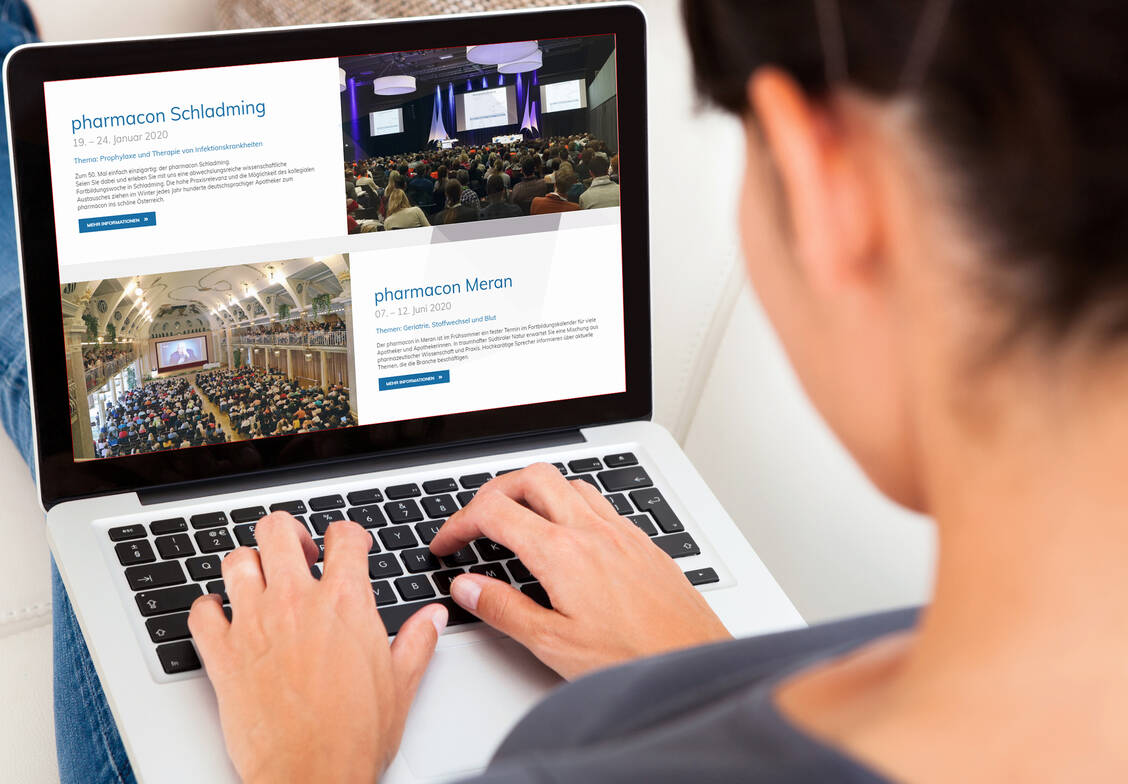 Modernes Design, bessere Struktur: Auf der neuen Pharmacon-Website sollen sich die Nutzer besser zurechtfinden. / Foto: Fotolia/Andrey Popov