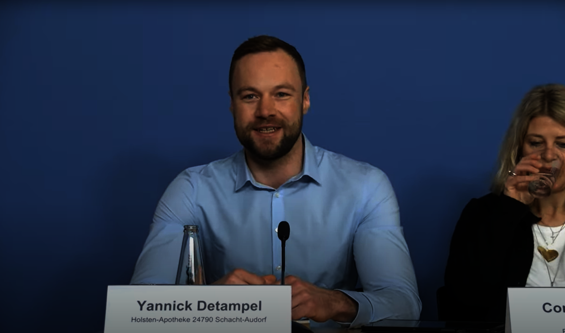 Mit Unterstützung der »Freien Apothekerschaft« verklagt der Apotheker Yannick Detampel die Bundesrepublik Deutschland.  / Foto: Freie Apothekerschaft e.V. / Screenshot