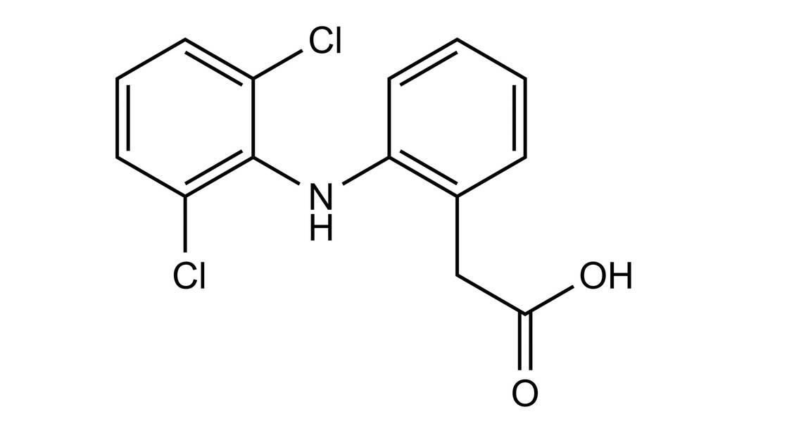 Strukturformel Diclofenac / Foto: Wurglics