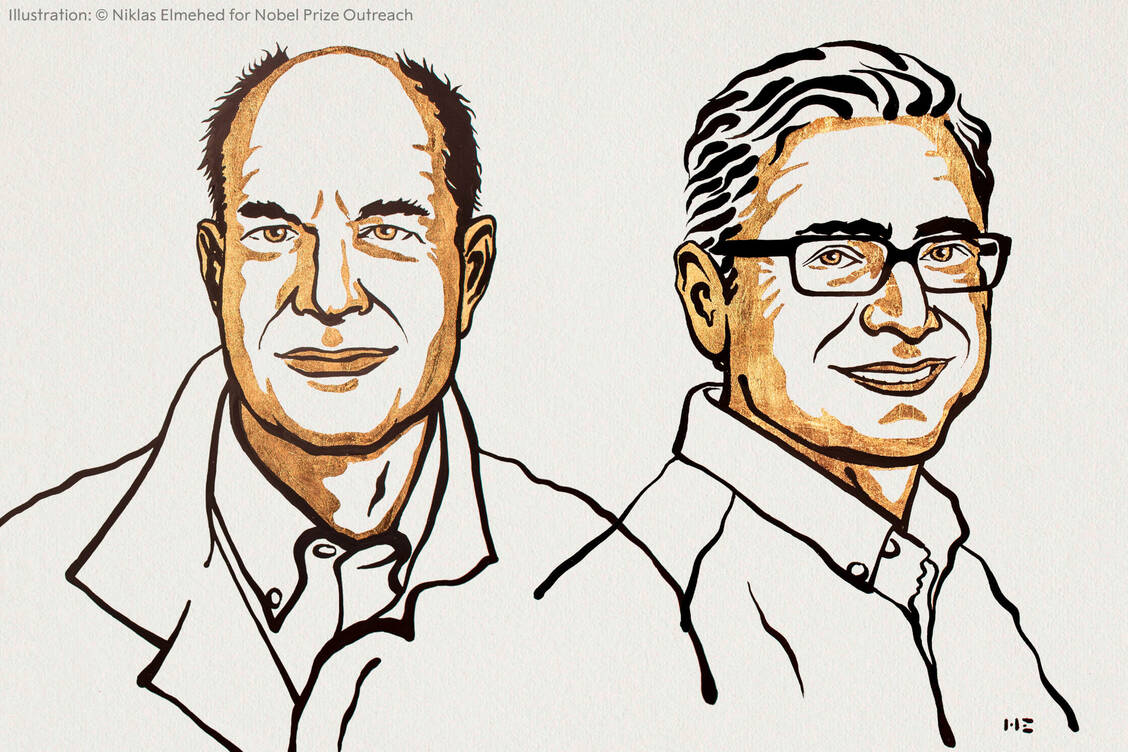 David Julius (links) und Ardem Patapoutian teilen sich den Physiologie-Nobelpreis 2021. / Foto: Nobel Prize Outreach/Niklas Elmehed