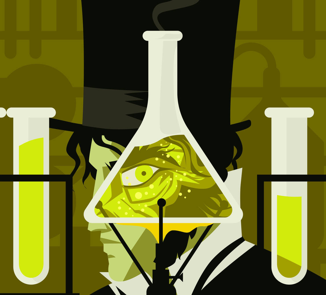 Wie Dr. Jekyll und Mr. Hyde zwei Seiten derselben Person zeigen, so kann auch Ibuprofen in Bezug auf Alzheimer-Demenz offenbar Freund und Feind sein. / © Adobe Stock/matiasdelcarmine