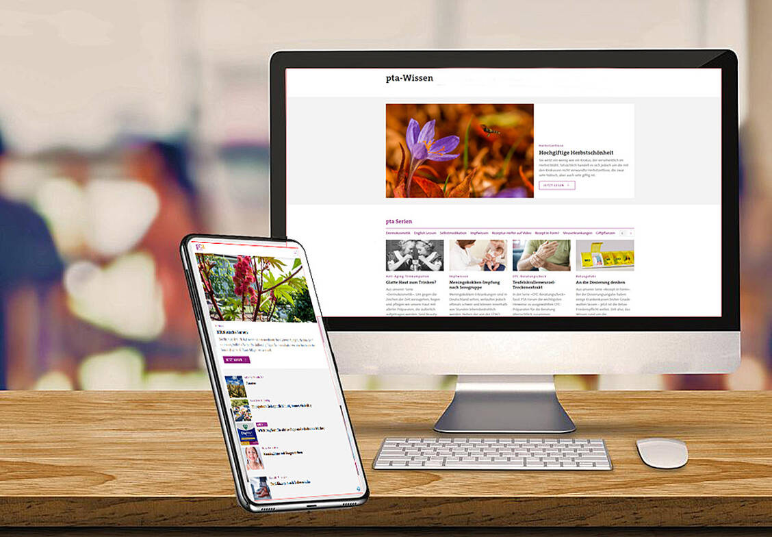 Alles für den PTA-Beruf Relevante, zum Beispiel für die Beratung in der Apotheke, findet sich unter der Rubrik »pta-Wissen«. / Foto: Adobe Stock/weedezign/SpicyTruffel/PZ/Egermeier