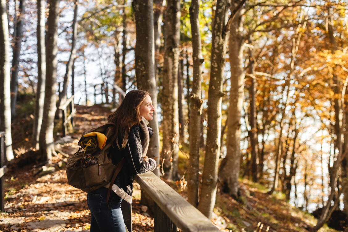 Wald statt Wellness: Naturerlebnisse können das Körperbild stärken und die Zufriedenheit erhöhen. / © Getty Images/deimagine