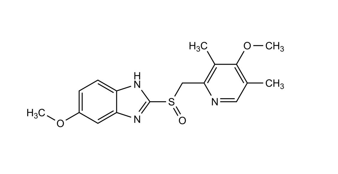Strukturformel Omeprazol / Foto: Wurglics