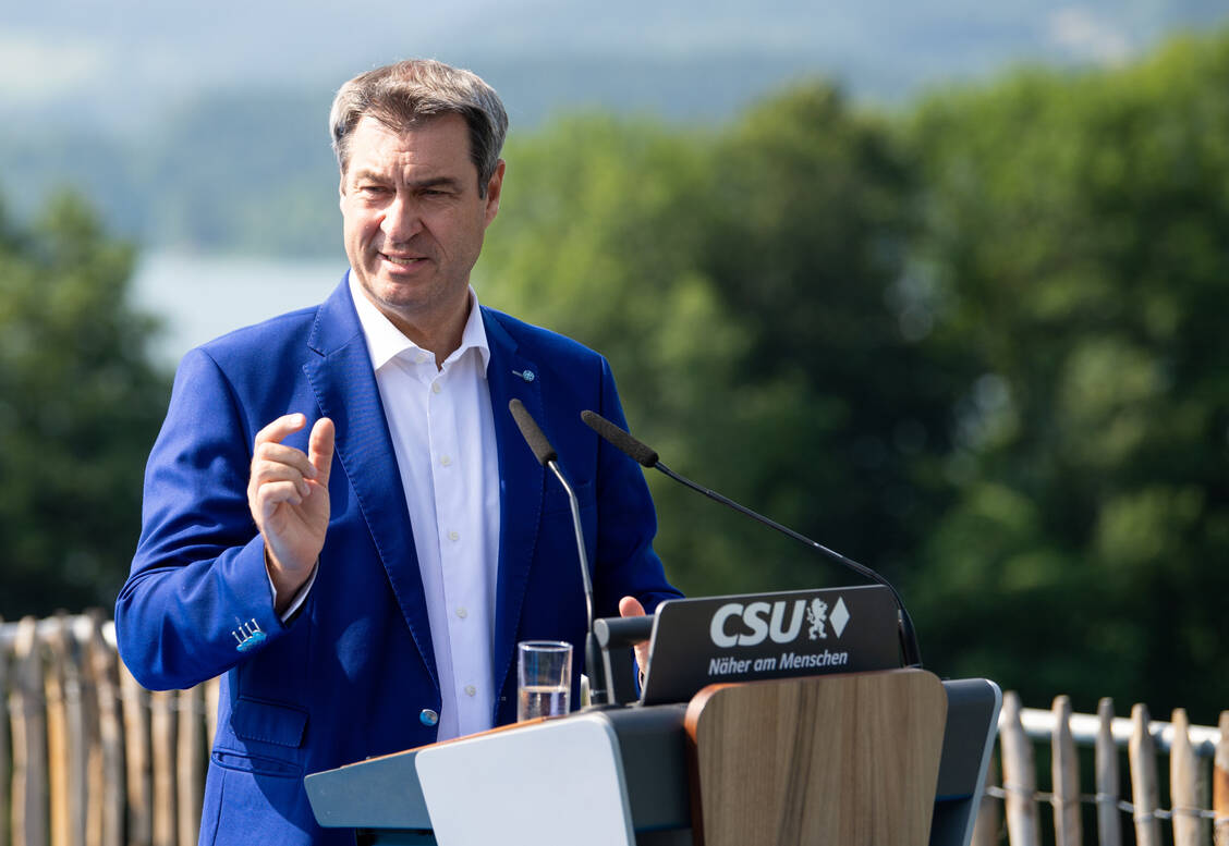 Vor wenigen Tagen stellte CSU-Chef Markus Söder das »CSU-Programm« zur Bundestagswahl vor. In dem 18-seitigen Dokument will die Partei eigene Akzente im Bundestagswahlkampf setzen. / Foto: picture alliance/dpa | Sven Hoppe