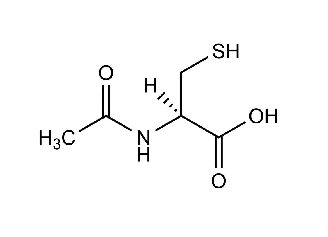 Strukturformel Acetylcystein / Foto: Wurglics