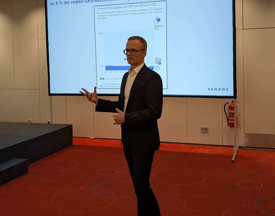 Bork Bretthauer sprach über die Probleme der Generika-Hersteller.  / © PZ/Brockfeld
