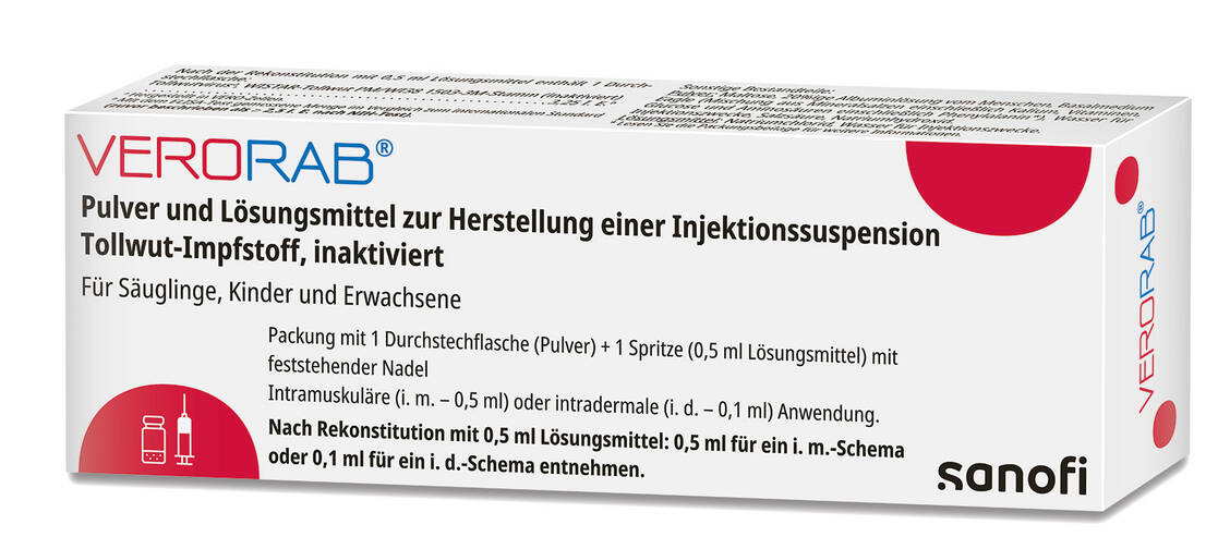 Seit 24. Januar ist der Tollwut-Impfstoff Verorab von Sanofi in Deutschland verfügbar. / Foto: Sanofi