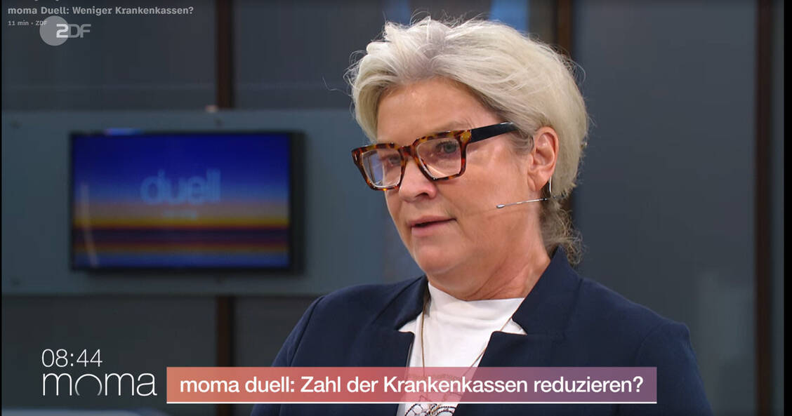 Im ZDF-Morgenmagazin sagte die gesundheitspolitische Sprecherin der CDU/CSU-Bundestagsfraktion, Simone Borchardt, dass Deutschland keine 93 Krankenkassen brauche. / © ZDF/Screenshot