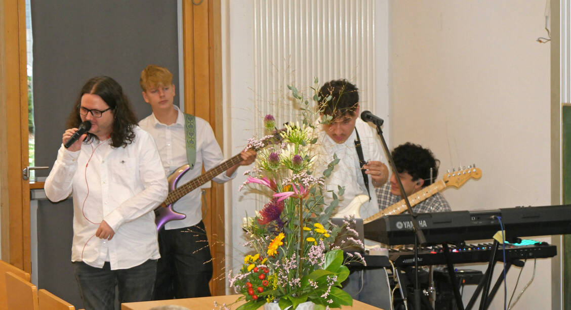 Das studentische Rock-Quartett »Sick House« sorgte für musikalische Unterhaltung. / © Dorothee Müssemeier