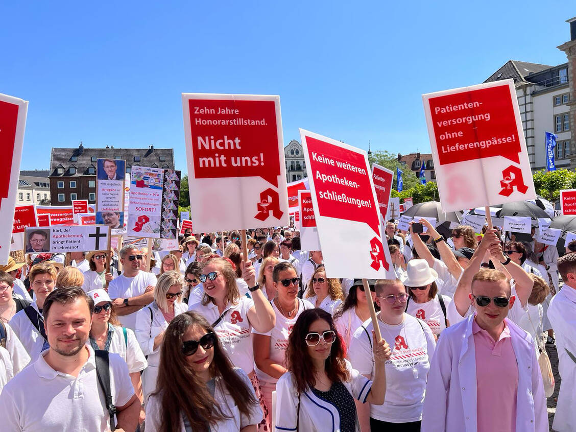 Das Medienecho auf den größten Apothekenstreik in der Geschichte war beachtlich. / Foto: Franziska Scharpf