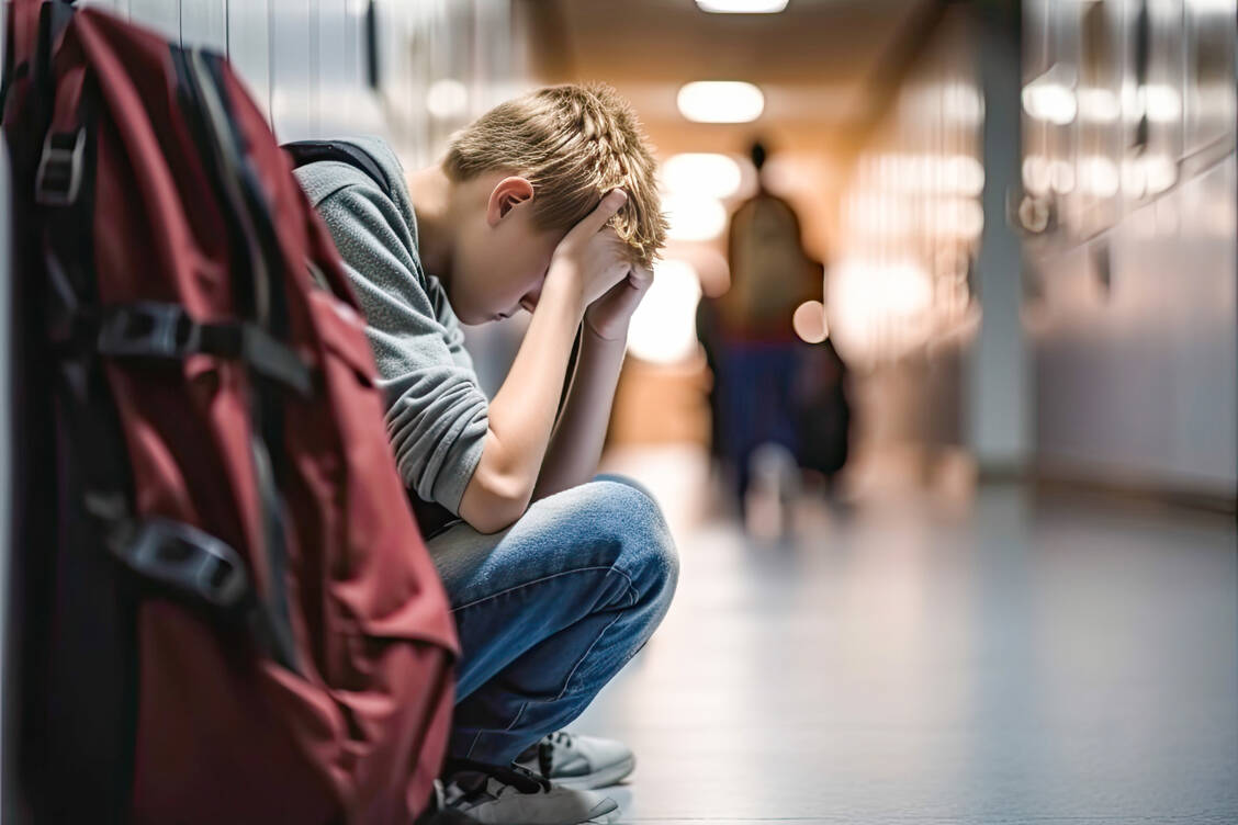 Viele Eltern haben ihre Kinder in diesem und vergangenem Jahr häufiger gestresst erlebt, wie aus einer Umfrage hervorgeht. 69 Prozent nannten den Leistungsdruck in der Schule oder Ausbildung als Ursache. / Foto: Adobe Stock/Clàudia Ayuso Ramírez