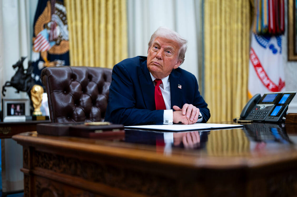 Donald Trump hat weitere Zölle angekündigt.  / © IMAGO/MediaPunch