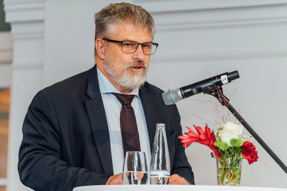 Am gestrigen Montagabend feierte der DAV, hier der Vorsitzende Thomas Dittrich, sein 150-jähriges Bestehen im Schloss Charlottenburg in Berlin. / Foto: ABDA/A. Schwarz