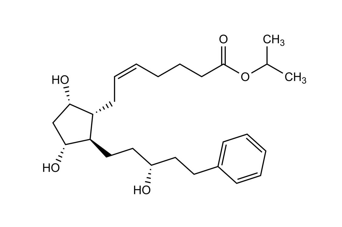 Strukturformel Latanoprost / Foto: Wurglics
