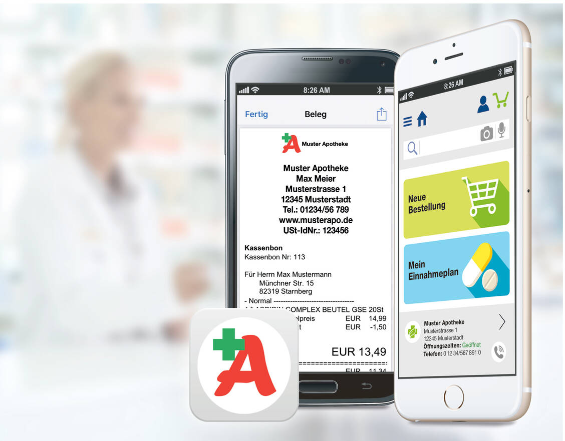 In der Lösung von Pharmatechnik wird der digitale Kassenbeleg an die App übermittelt. Das soll Papier sparen und gleichzeitig zur digitalen Kundenbindung beitragen. / Foto: Pharmatechnik
