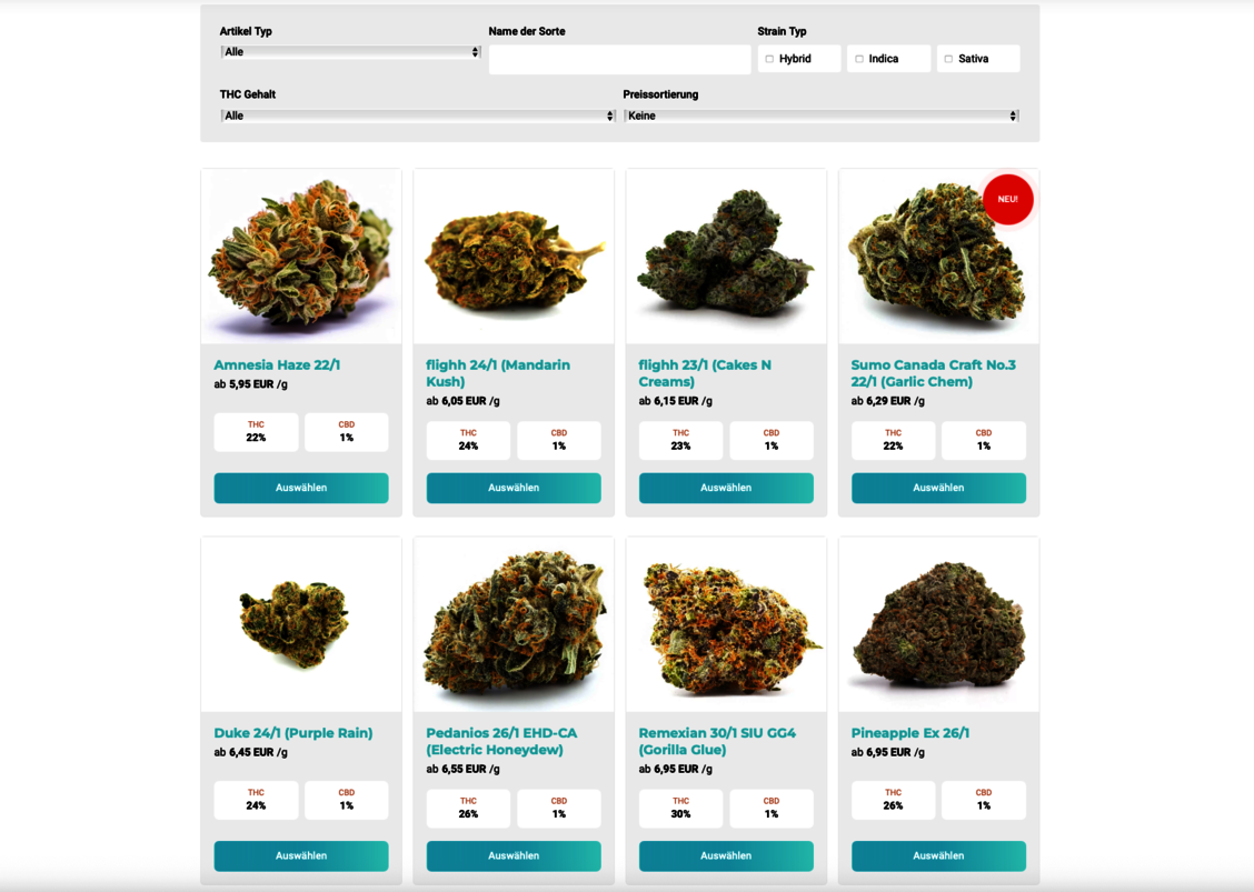 Cannabis auf Rezept via Fragebogen: Die Apothekerkammer Nordrhein ist gegen ein Mitglied vorgegangen. / © Screenshot: cura-medics.de