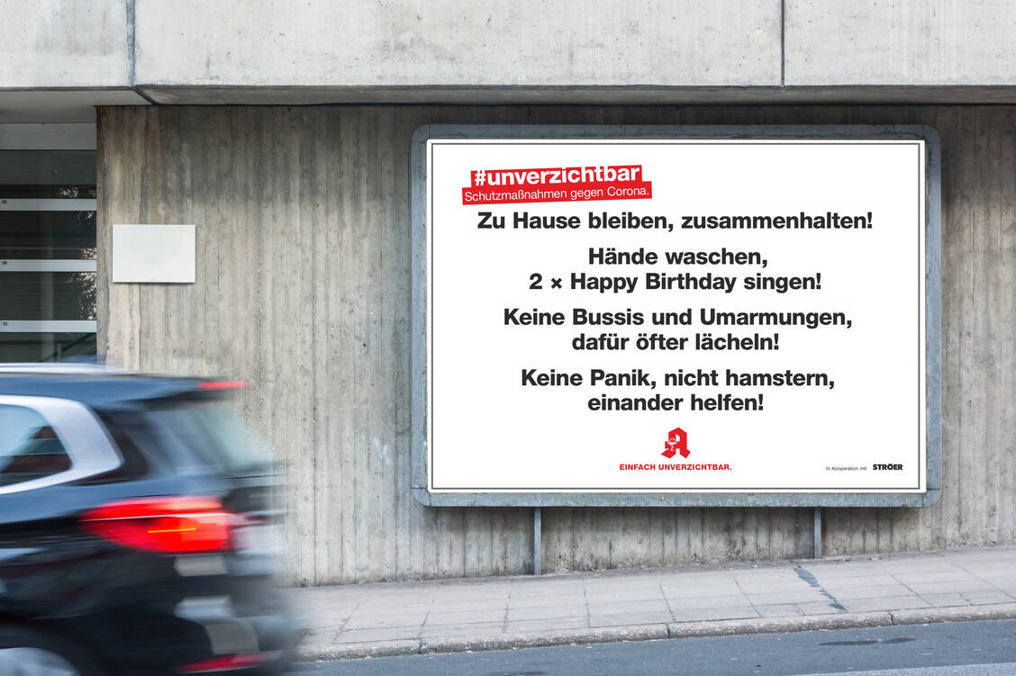 Die Bundesvereinigung Deutscher Apothekerverbände – ABDA erinnert im Rahmen ihrer Kampagne #unverzichtbar an einfache Maßnahmen gegen die Ausbreitung des Coronavirus.  / Foto: ABDA/Adobe Stock/hunterbliss