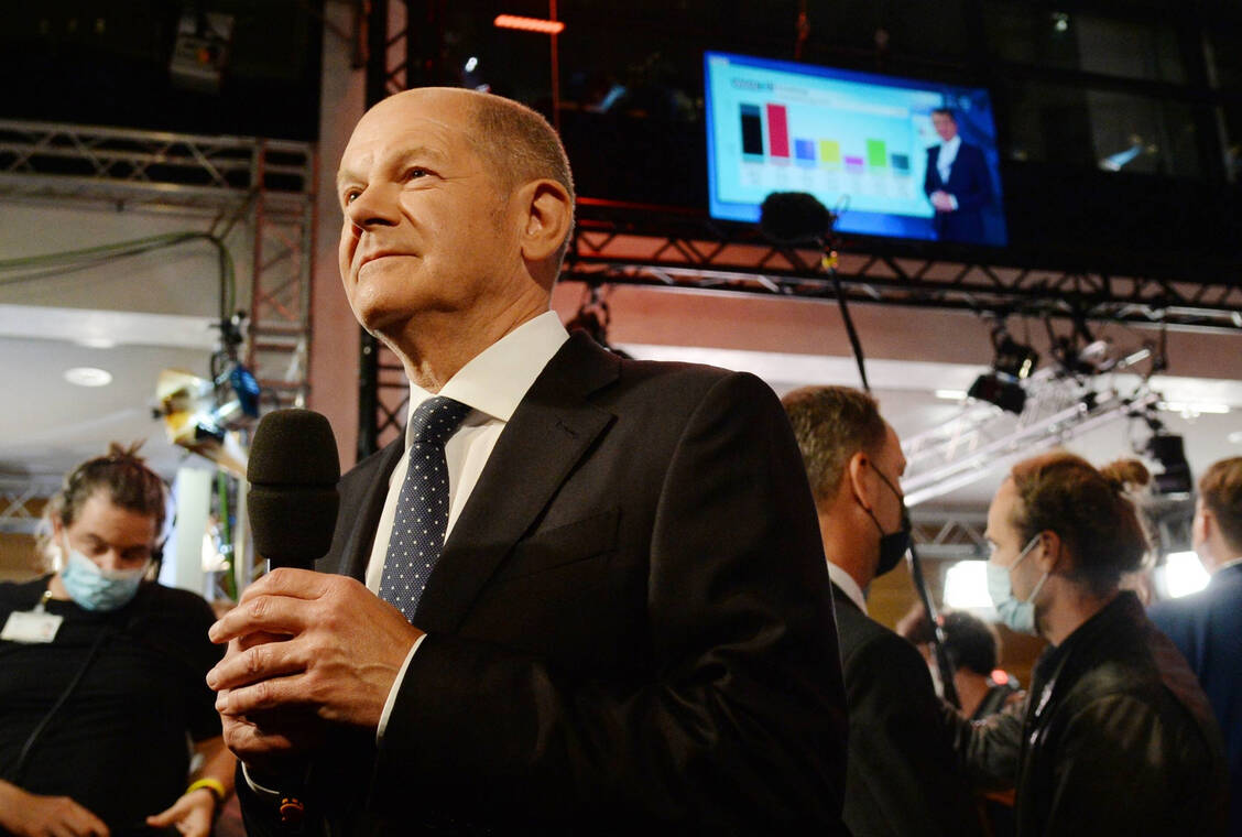 Die SPD von Kanzlerkandidat Olaf Scholz stellt die stärkste Kraft im nächsten Bundestag. / Foto: imago images/SNA