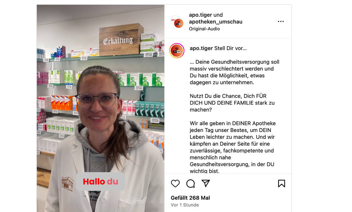 Die Apotiger starten eine Kampagne gegen die Apothekenreformpläne / Foto: Screenshot Apotiger