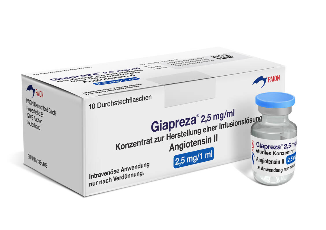 Giapreza®  imitiert das körpereigene Angiotensin-II-Peptid, das eine zentrale Rolle im Renin-Angiotensin-Aldosteron-System spielt. / Foto: Paion Deutschland