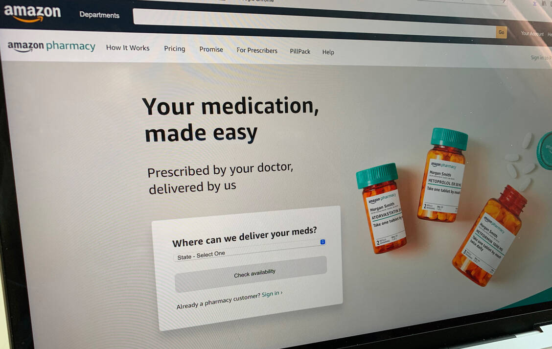 Seit einigen Tagen ist Amazon mit einer Online-Apotheke in den USA aktiv. Auch in Europa ist der Markenname »Amazon Pharmacy« bereits registriert. / Foto: Screenshot: PZ