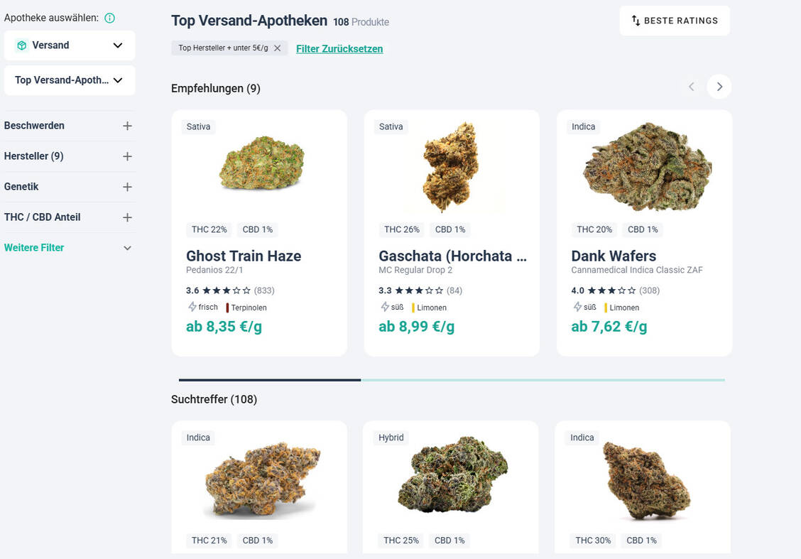 Wenn Apotheken unzulässig ausgestellte Rezepte über Medizinalcanabis ausstellen, haften sie mit für die Verstöße, so das Landgericht Düsseldorf. / © PZ/Screenshot