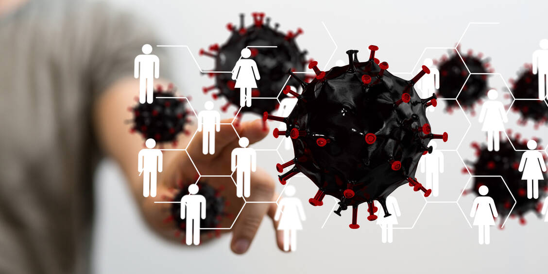Eine weitere Analyse hat gezeigt, dass die neue Corona-Variante B.1.1.7 deutlich leichter übertragbar ist als bisherige Formen des Virus. / Foto: Adobe Stock/vegefox.com