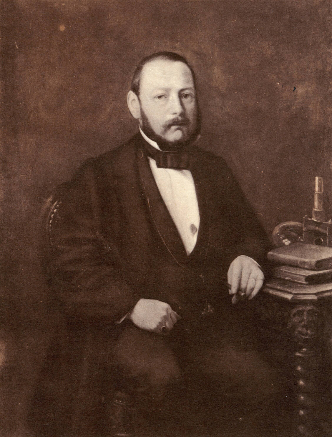 Porträt von Peter Ferdinand Feldhaus von circa 1870 / Foto: Foto: Institut für Geschichte der Pharmazie und Medizin, Marburg