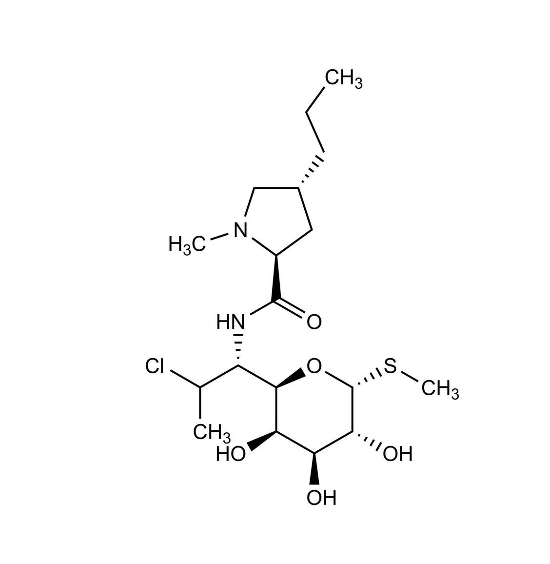Strukturformel von Clindamycin / Foto: Wurglics