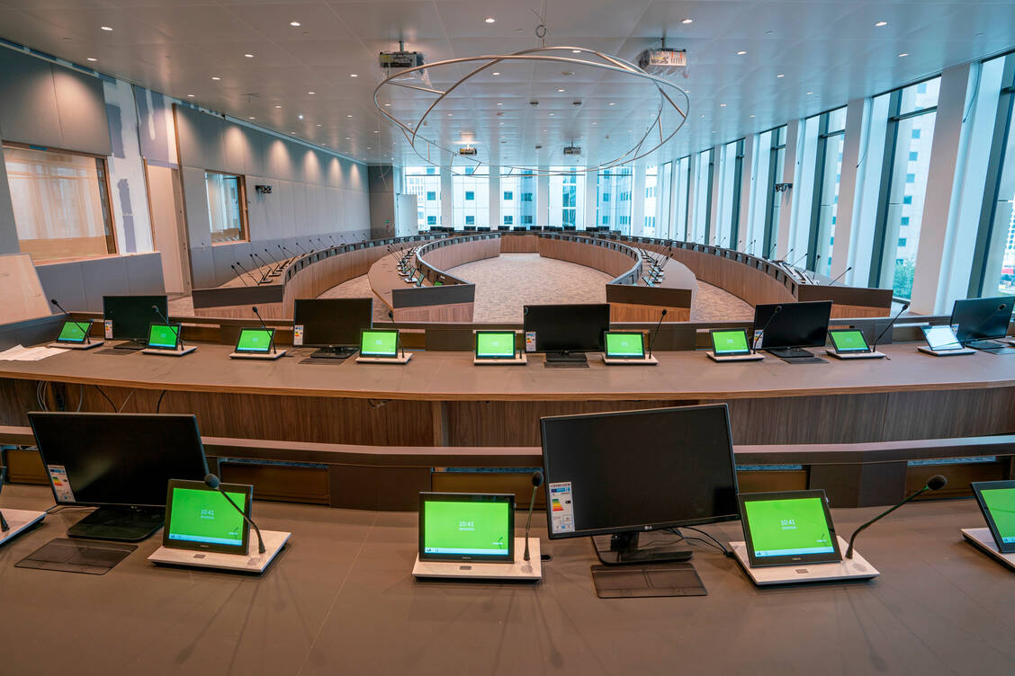 In Amsterdam wurde am Freitag der Neubau der Europäischen-Arzneimittelagentur EMA übergeben. Hier der neue Konferenzraum. / Foto: EMA