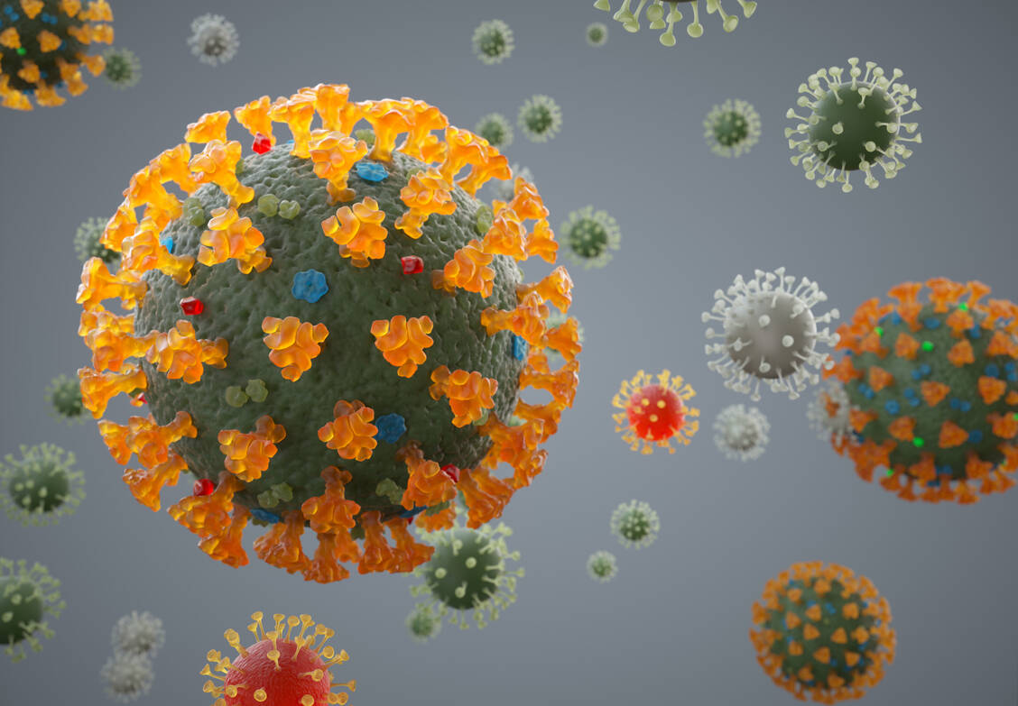 Es ist normal, dass Viren schnell mutieren. Ein Patient aus Hongkong hat sich erneut mit SARS-CoV-2 angesteckt, beim zweiten Mal hatte das Virus aber 24 andere Basen als beim ersten Mal. / Foto: Getty Images/Andriy Onufriyenko