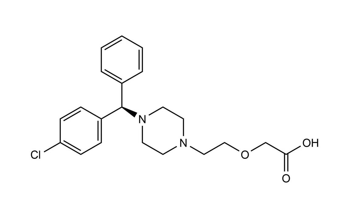 Strukturformel Levocetirizin / © Wurglics