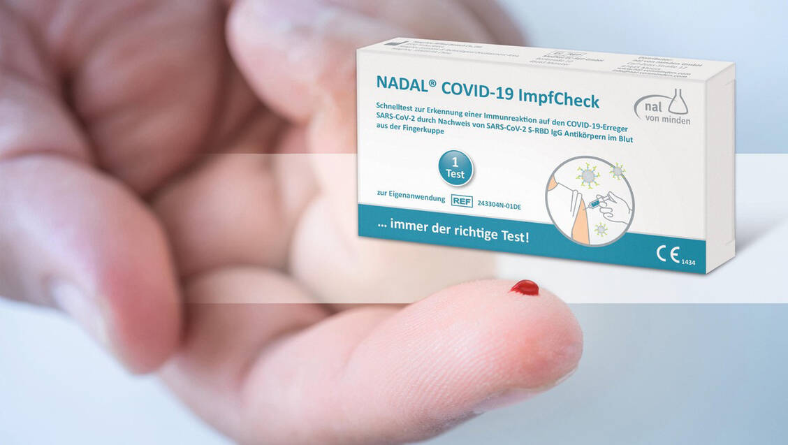 Nal von Minden vermarktet seinen Test auf SARS-CoV-2-Antikörper als »ImpfCheck«. / Foto: Nal von Minden