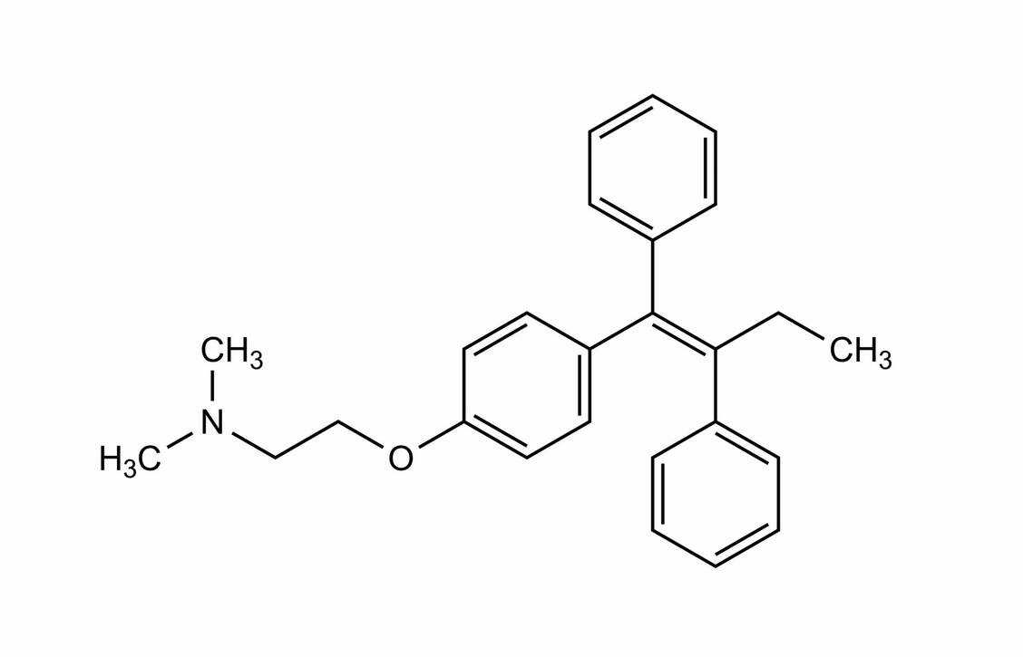 Strukturformel Tamoxifen / © Wurglics