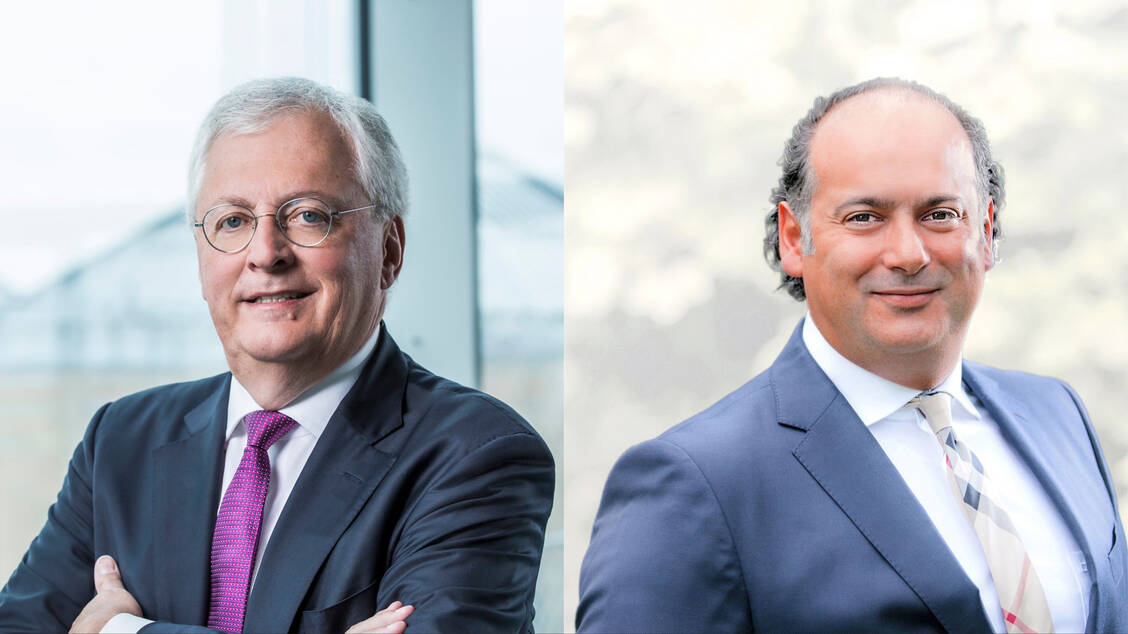 Vorstandsvorsitzender Hermann Sommer (links) und Finanzvorstand Victor J. Castro (rechts). / Foto: Noventi