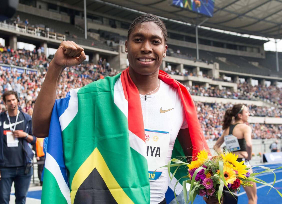 Die südafrikanische Athletin Caster Semenya, hier beim Berliner Leichtathletik-Stadionfest im September 2018, gehört zu den intersexuellen Menschen. / Foto: Imago Images/Camera 4