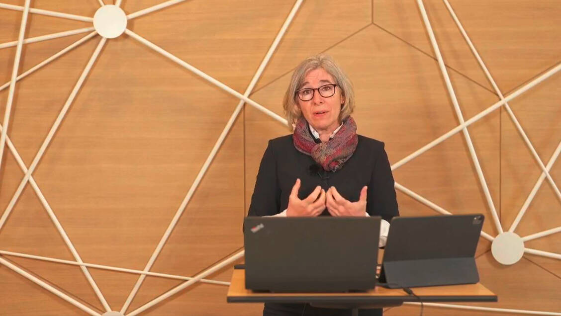 Die ABDA-Präsidentin Gabriele Regina Overwiening sieht die Pharmazeuten in der Pflicht, bei den Jugendlichen für den Beruf zu werben. / Foto: PZ/Screenshot