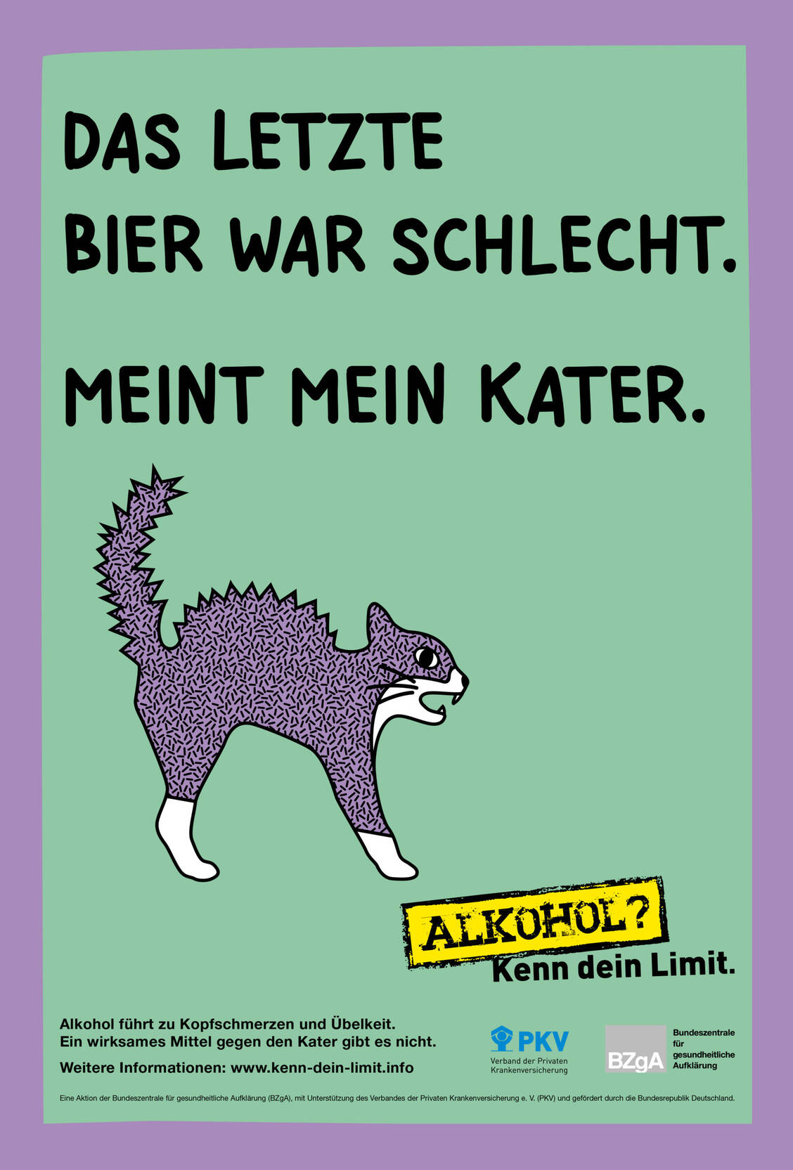 Seit rund zehn Jahren wendet sich die Bundeszentrale für gesundheitliche Aufklärung (BZgA) mit der Kampagne »Alkohol? Kenn dein Limit« an Jugendliche und junge Erwachsene. / Foto: Bundeszentrale für gesundheitliche Aufklärung (BZgA)
