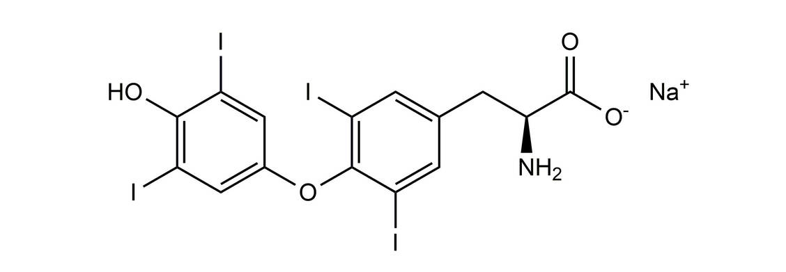 Strukturformel Levothyroxin-Natrium / Foto: Wurglics