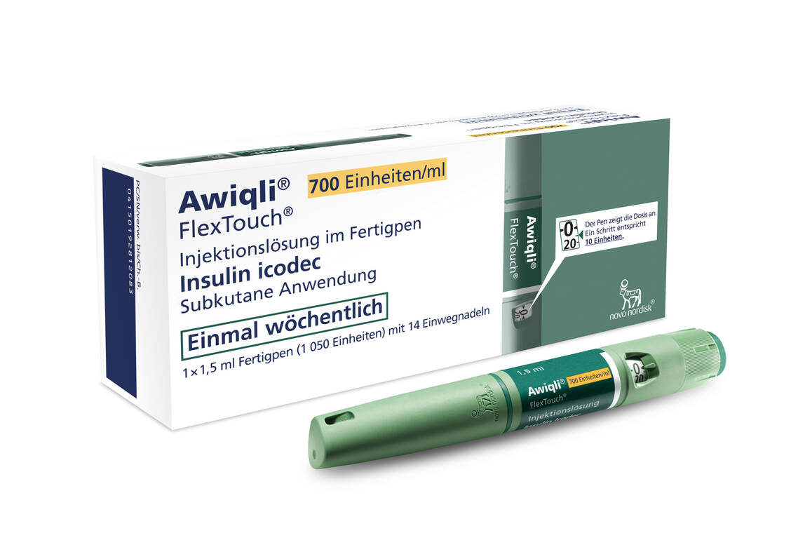 Das neue Insulin icodec wird mithilfe des Fertigpens FlexTouch® verabreicht. / Foto: Novo Nordisk