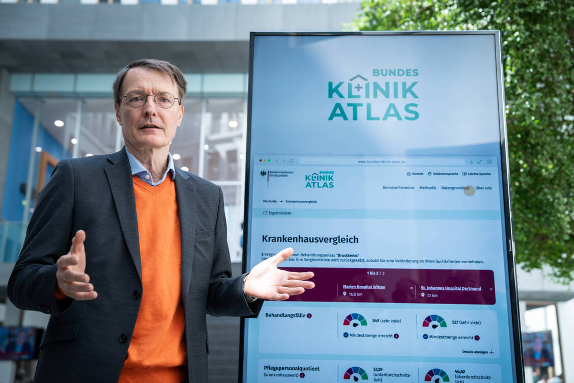 Gesundheitsminister Lauterbach stellte das Portal am Freitag der Öffentlichkeit vor.  / Foto: IMAGO/Political-Moments