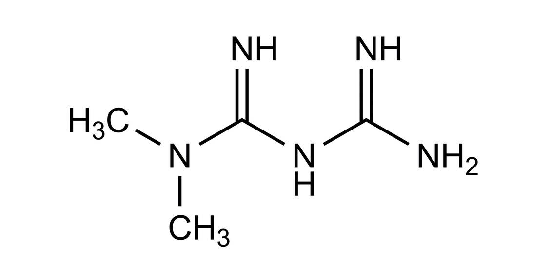 Strukturformel Metformin / Foto: Wurglics