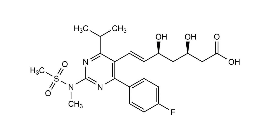 Strukturformel Rosuvastatin / © Wurglics