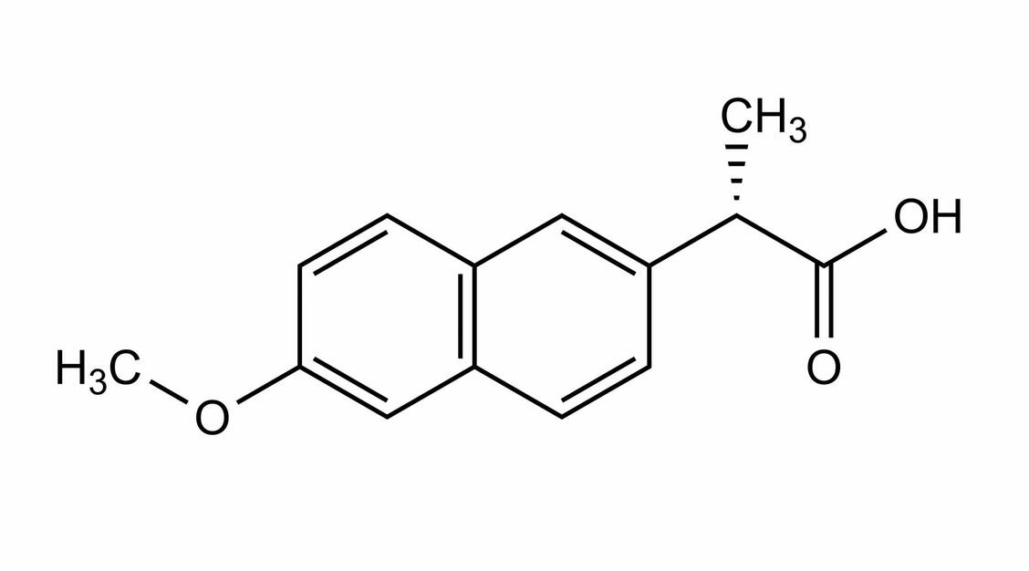 Strukturformel Naproxen / Foto: Wurglics