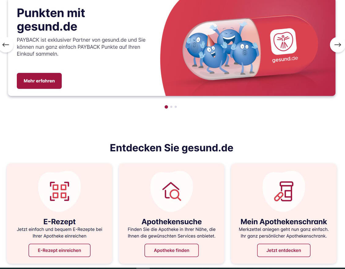Die Gesundheitsplattform gesund.de ist eine von mehreren Plattformen,  gegen die die Apothekerkammer Nordrhein juristisch vorgeht. / Foto: PZ/Screenshot