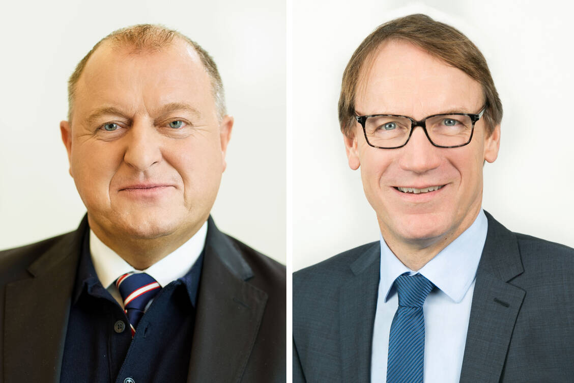 Appell aus Nordrhein: Kammerpräsident Armin Hoffmann (l.) und der Verbandsvorsitzende Thomas Preis bitten die NRW-Bundestagsabgeordneten um Unterstützung. / Foto: AKNR/AVNR