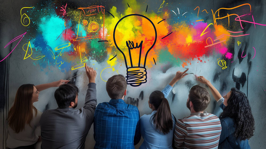 Denken über Disziplinen hinweg: Kreativität hat verschiedene Stufen. An der Spitze steht nicht die KI, sondern der Mensch. / © Adobe Stock/mirifadapt