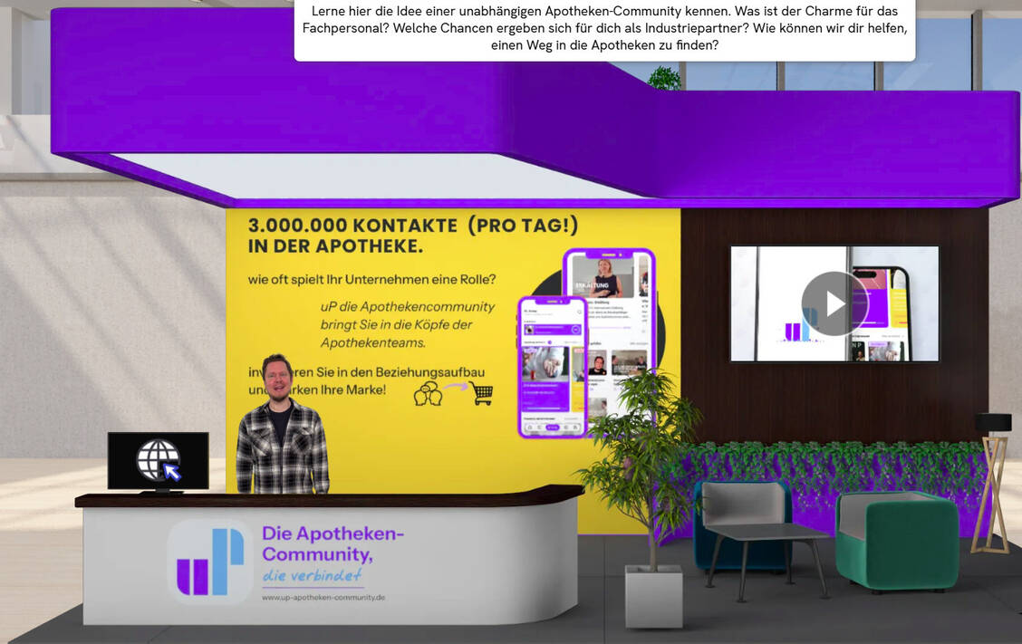 Julian Gorski vom Start-up »Upscale Pharma« bei der »InnoVention 2026« von Pharma Deutschland.  / © Screenshot